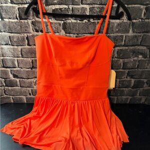 Blogilates Bright Orange Barre Romper